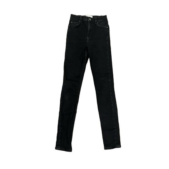 Reformation Jeans Women's Size 24 Black Harper‎ High Rise Skinny Denim - Picture 2 of 8